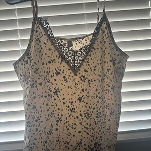 Cami Top - Black and White Spots